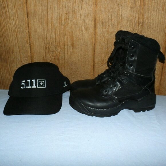 511 Tactical Boots Women's ATAC 2.0 8” Side Zip Black Boots style 12403 + CAP - Picture 3 of 16
